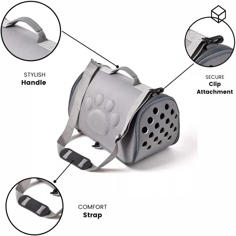 WOOZAPET Black Travel Pet Carrier For Dogs or Cats