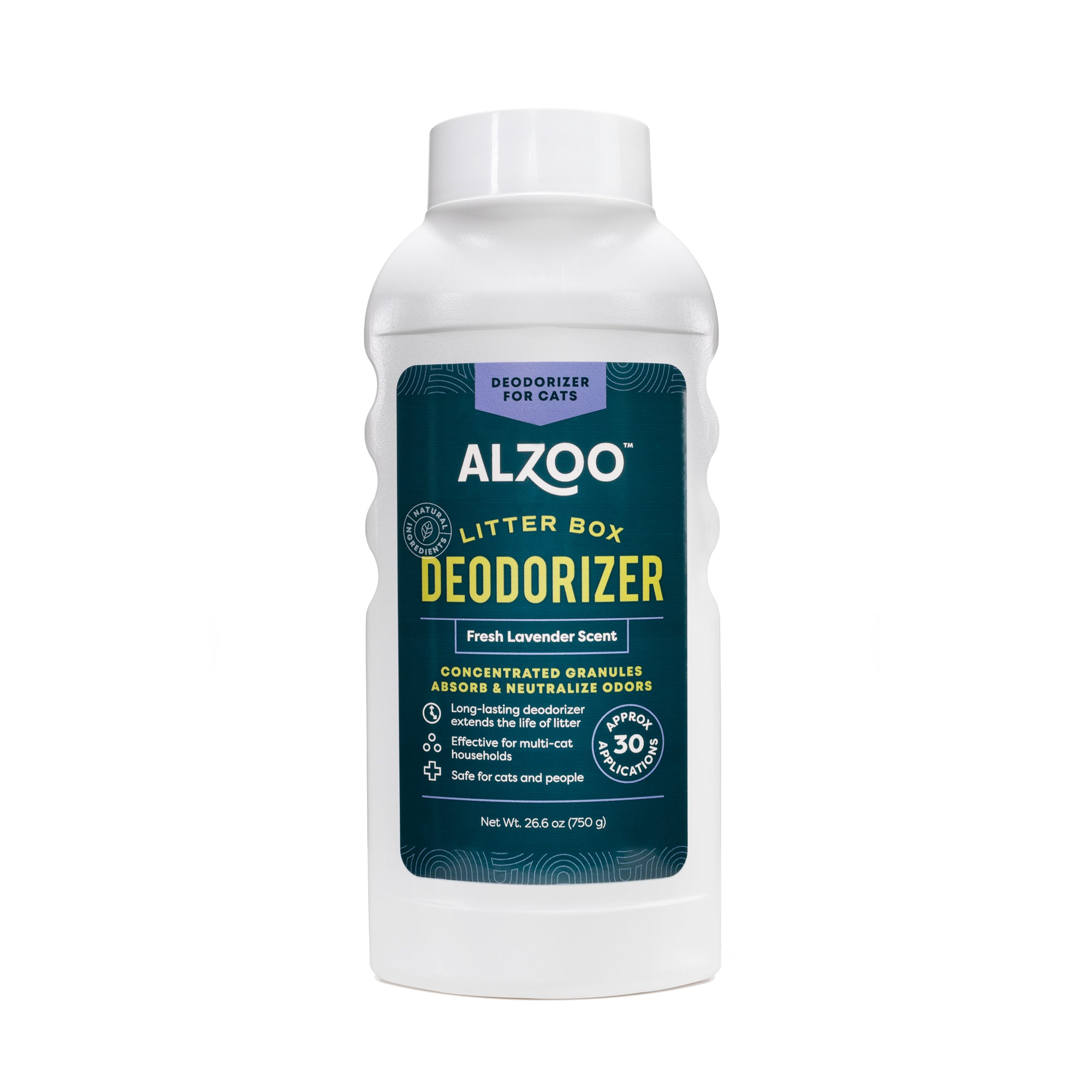 ALZOO Litter Box Deodorizer for Cats - Fresh Lavender 26oz.