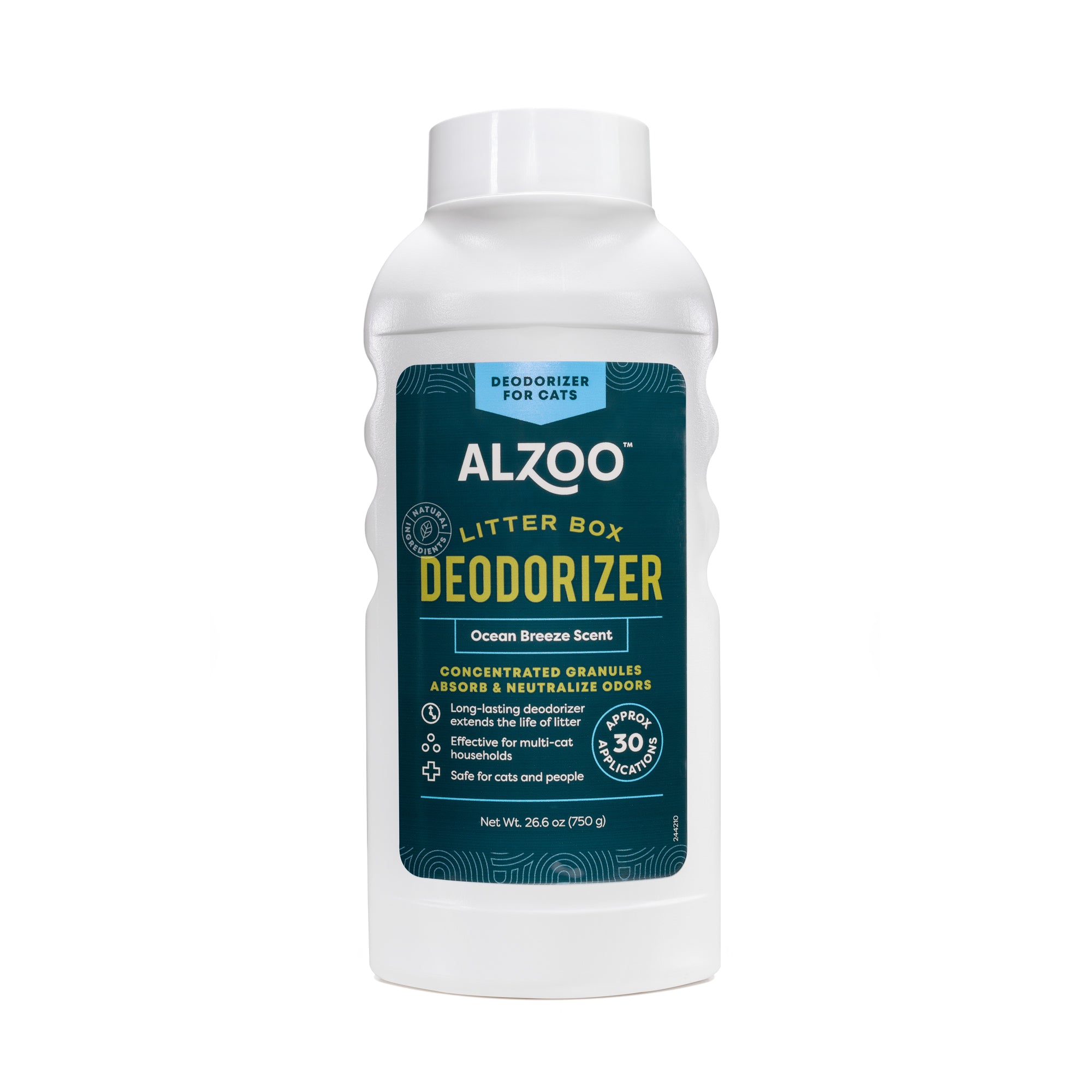 ALZOO Litter Box Deodorizer for Cats - Ocean Breeze 26oz.