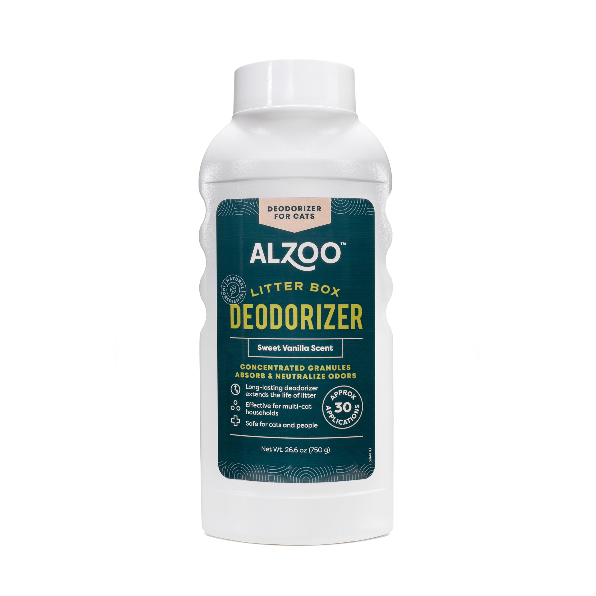 ALZOO Litter Box Deodorizer for Cats - Sweet Vanilla 26oz.