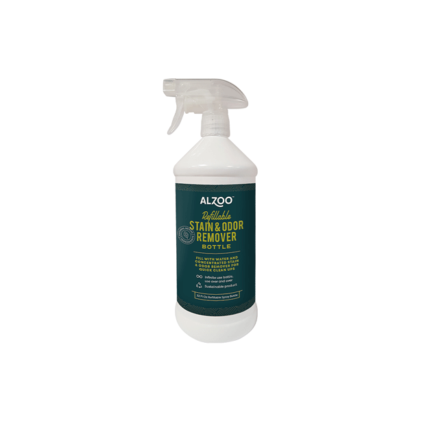 ALZOO Concentrated Enzyme-Based Sustainable Stain & Odor Remover & Refillable Bottle