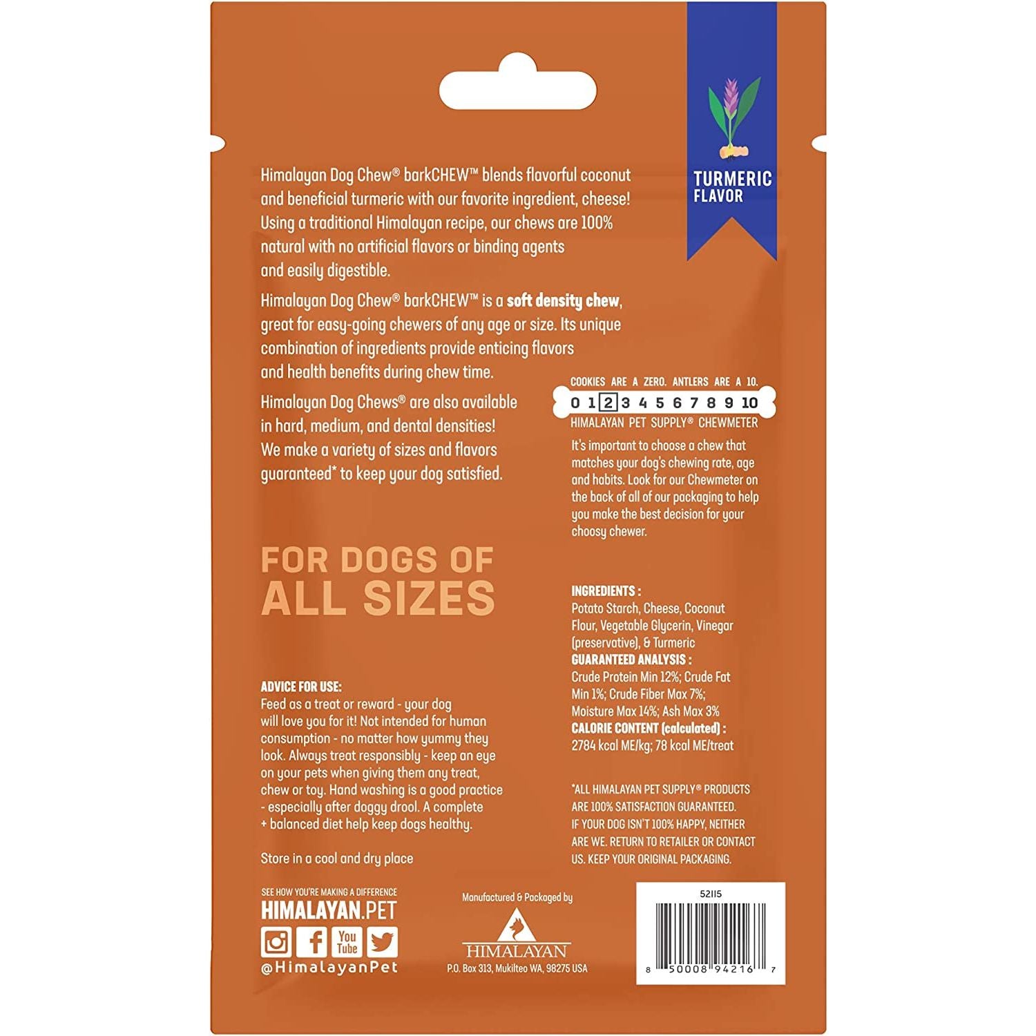 Himalayan Pet Supply barkCHEW with Turmeric