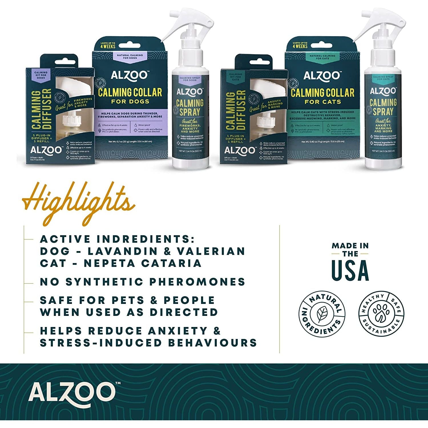 ALZOO All Natural Calming Plug-in + Refill for Dogs