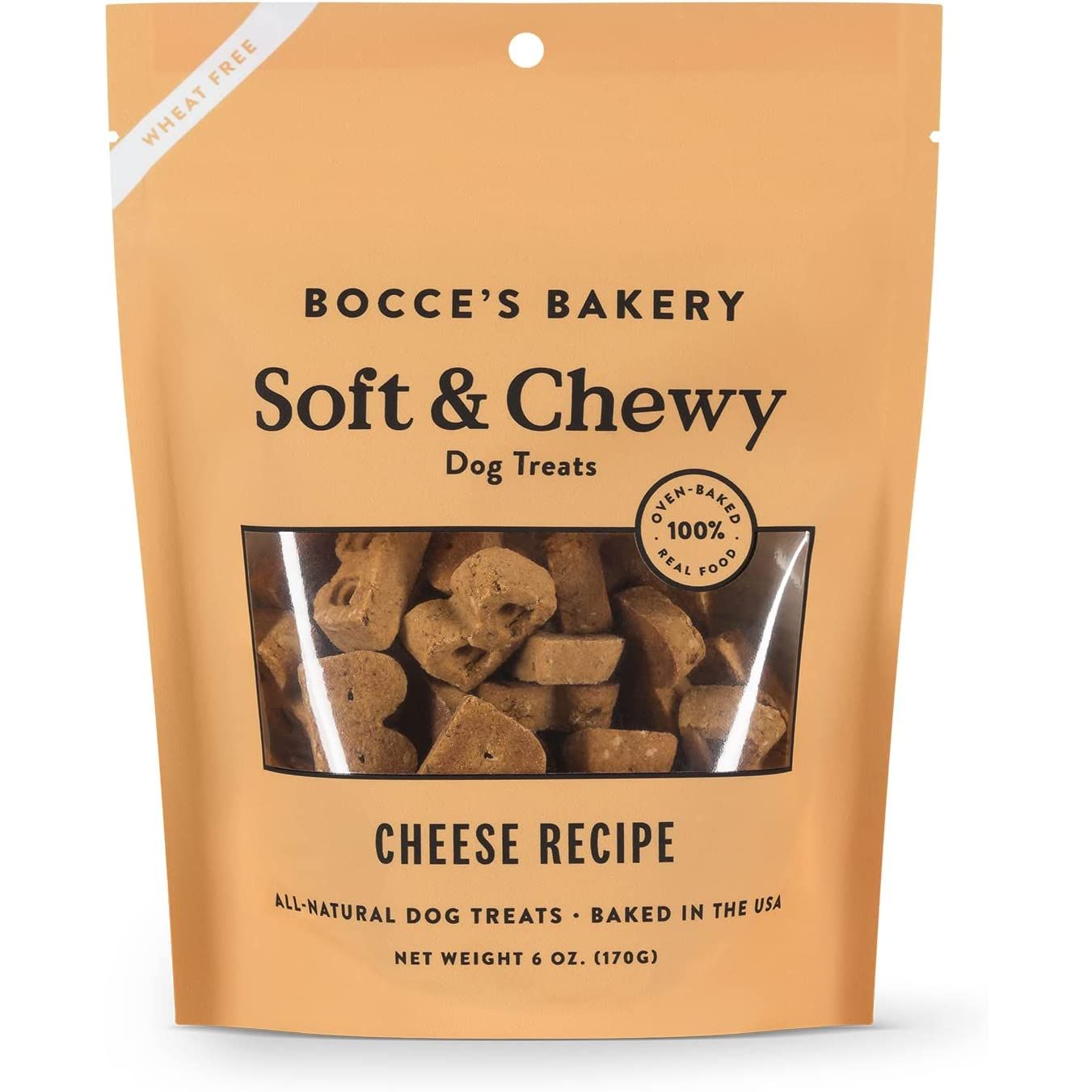 Bocce’s Bakery Soft & Chewy Cheese Recipe All-Natural Dog Treats 6 oz