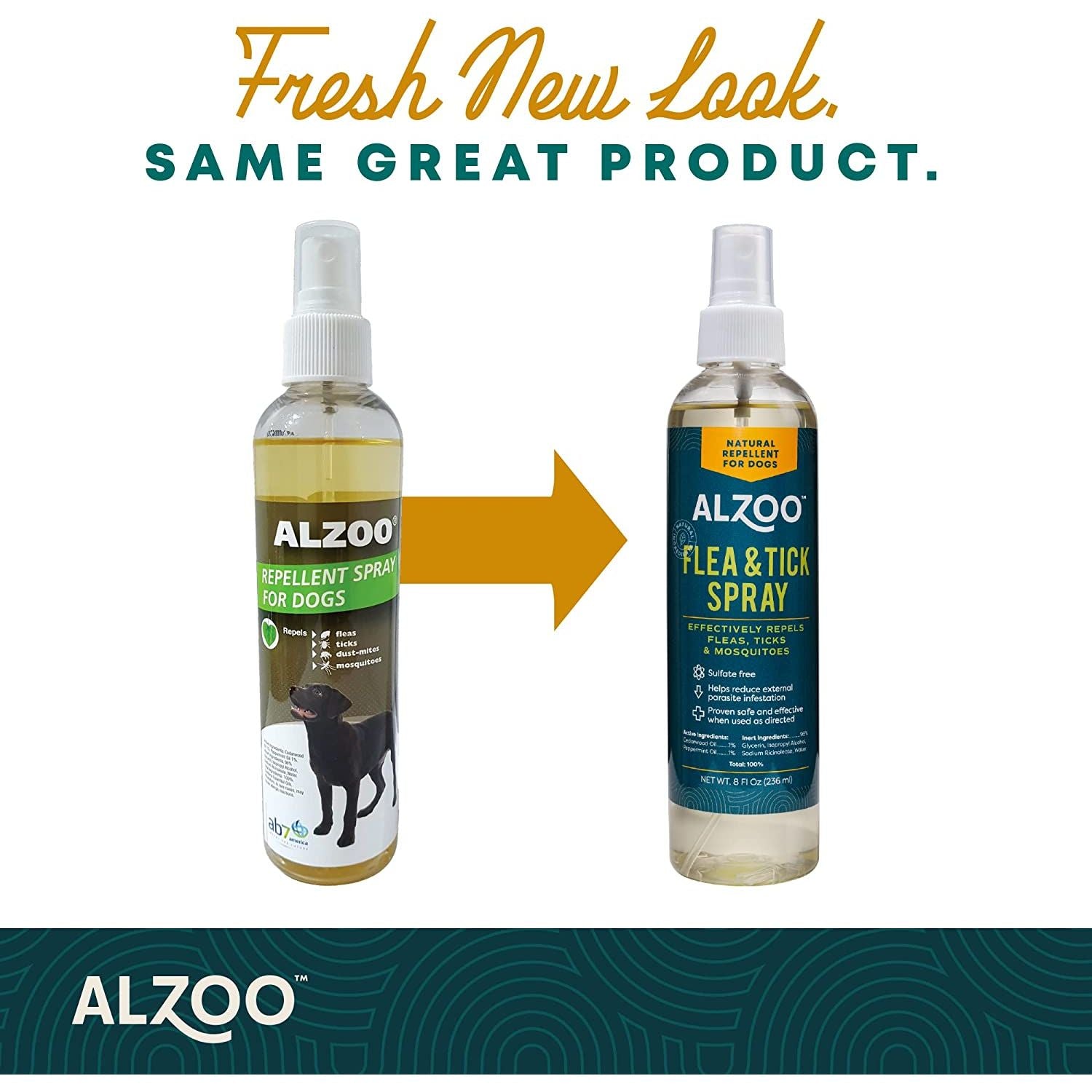 ALZOO Flea & Tick Repellent Spray for Dogs 8 oz.