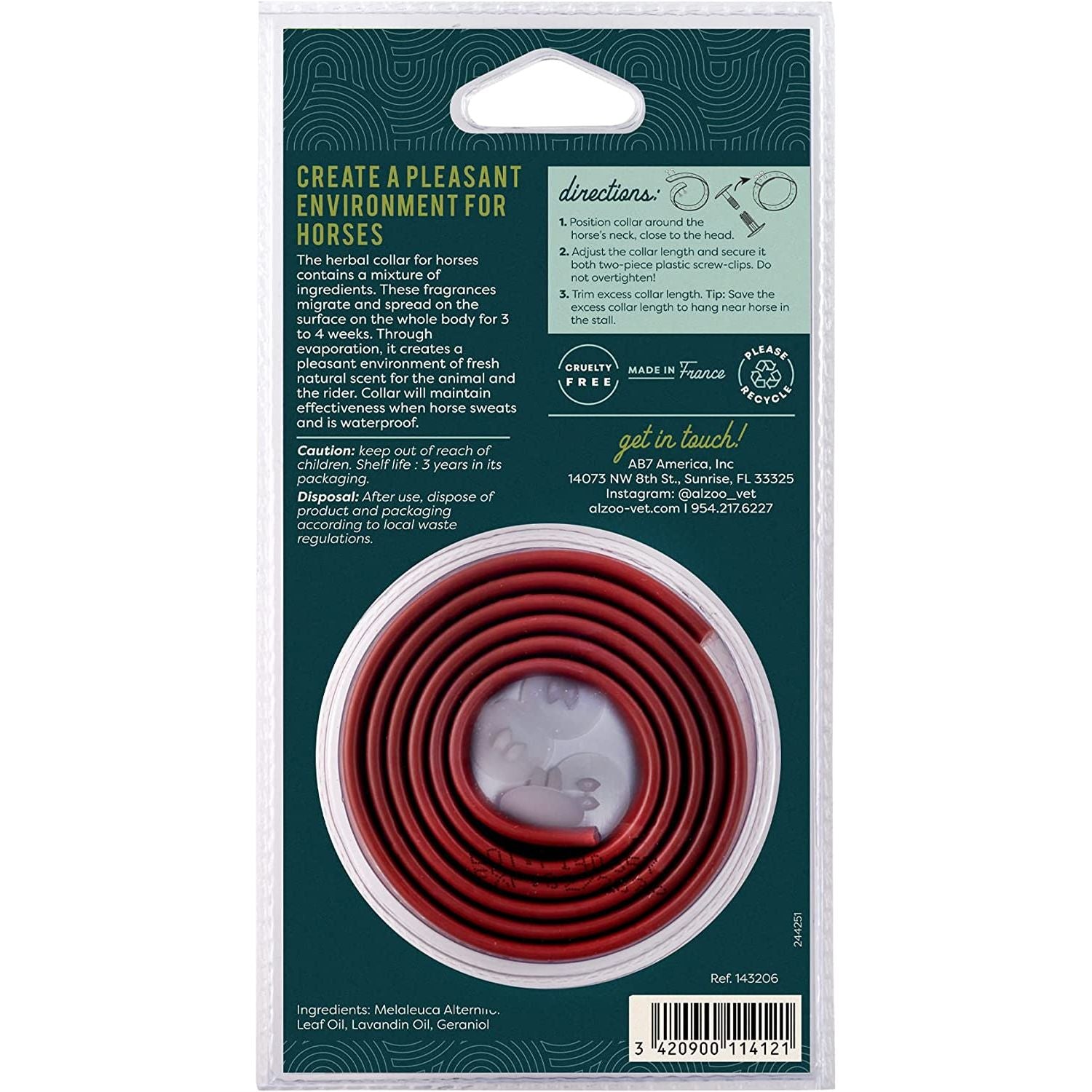 ALZOO Natural Herbal Fly Collar for Horses