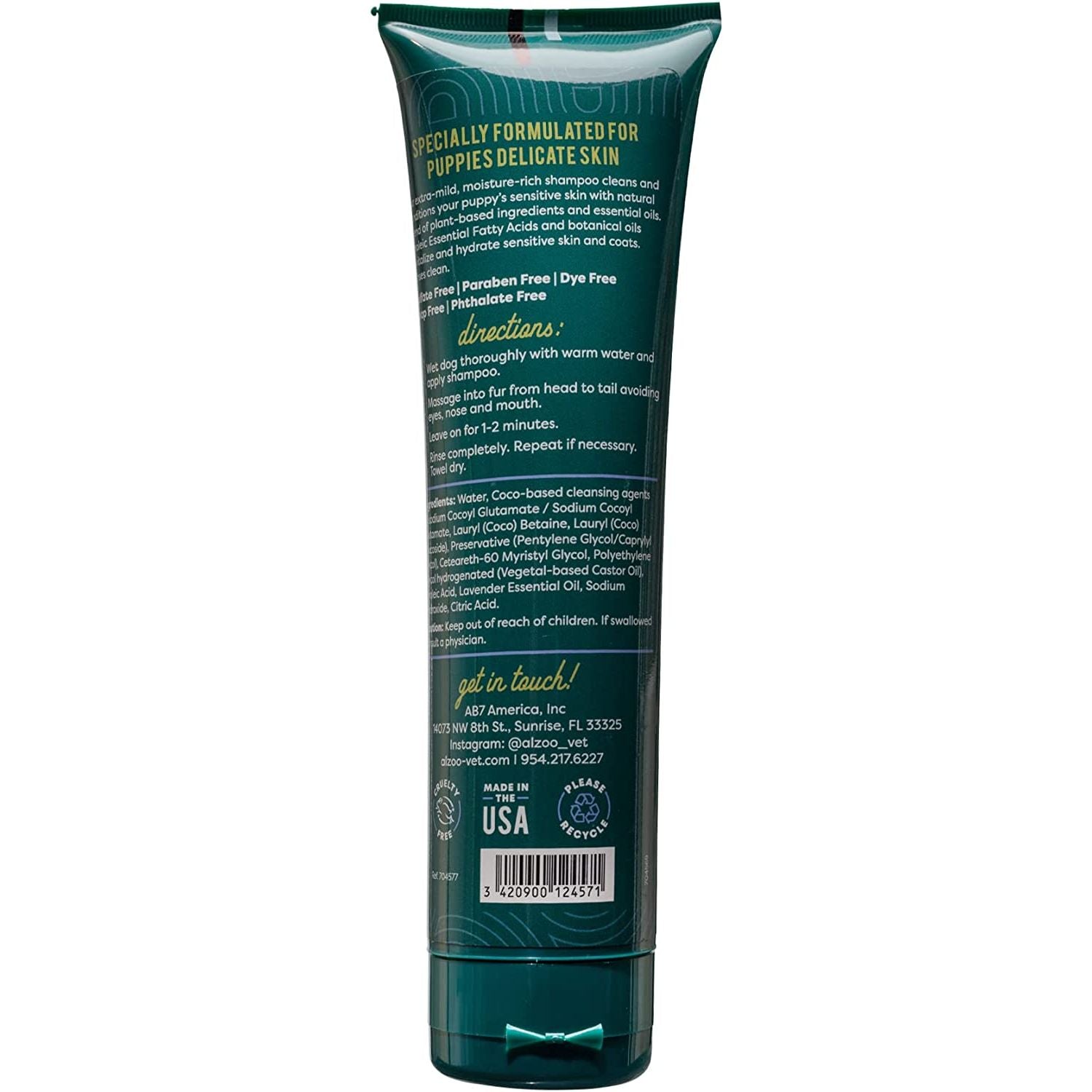 ALZOO Gentle Puppy Shampoo for Dogs 8 oz.