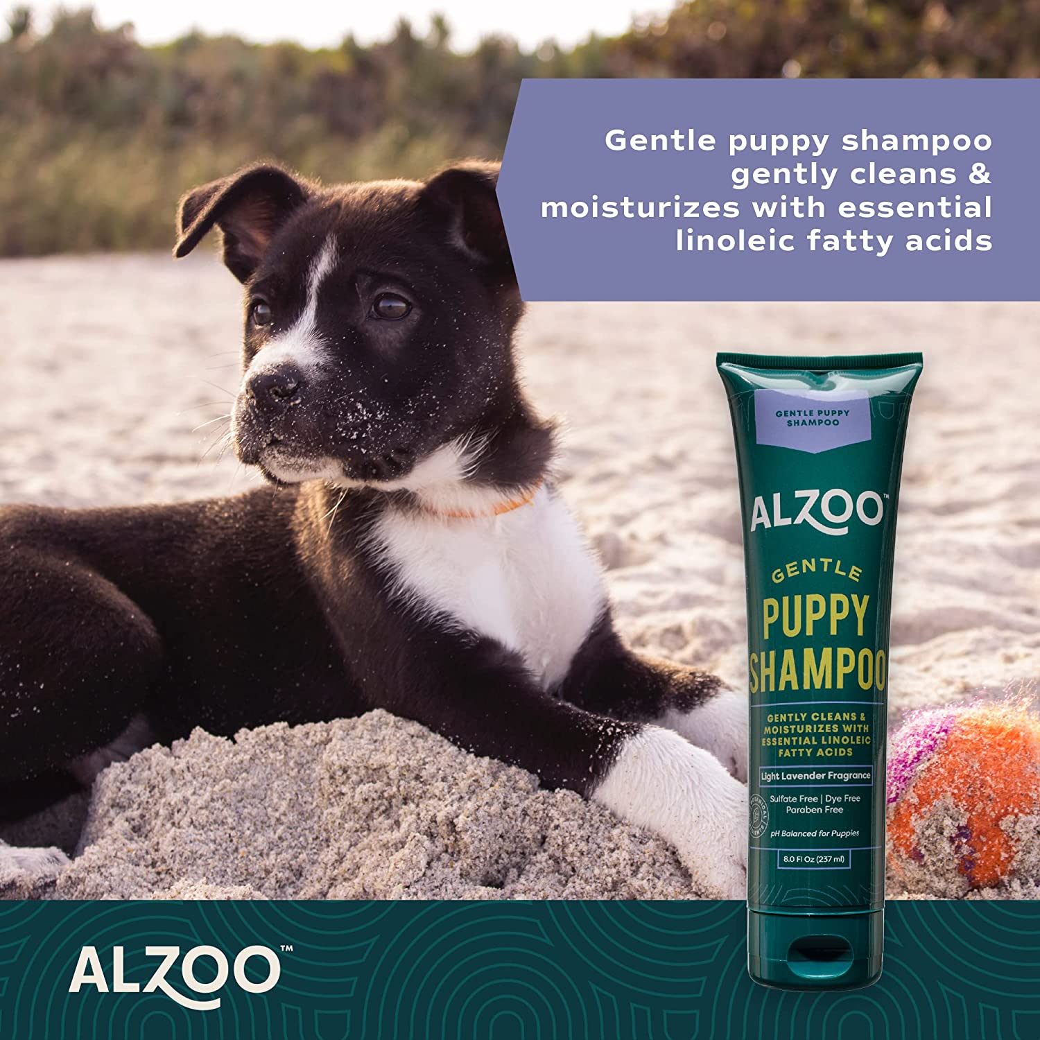ALZOO Gentle Puppy Shampoo for Dogs 8 oz.