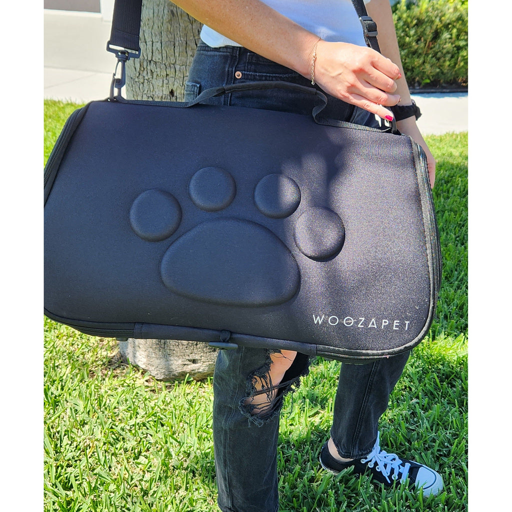 WOOZAPET Black Travel Pet Carrier For Dogs or Cats