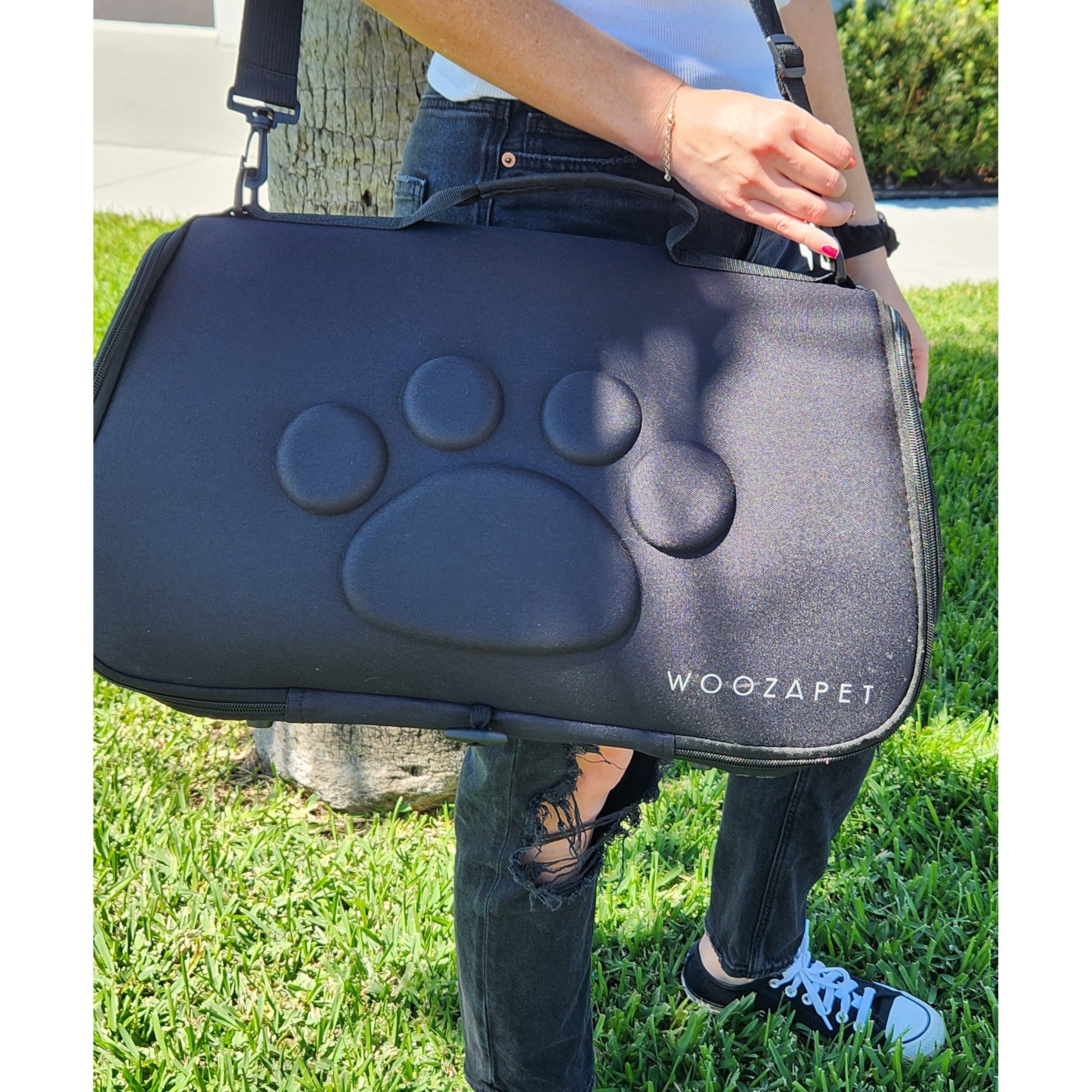 WOOZAPET Black Travel Pet Carrier For Dogs or Cats