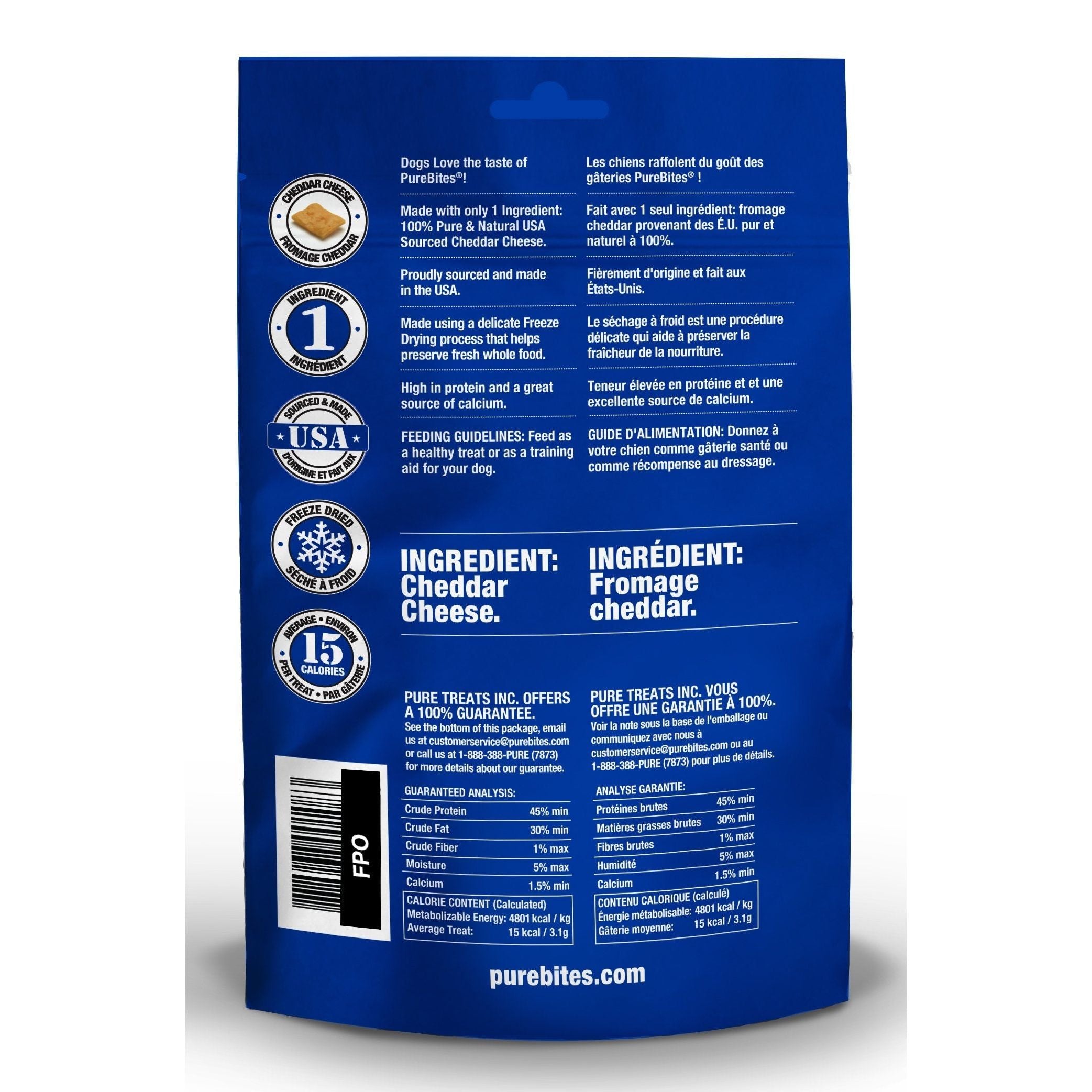 PureBites Cheddar Cheese Freeze-Dried Dog Treats