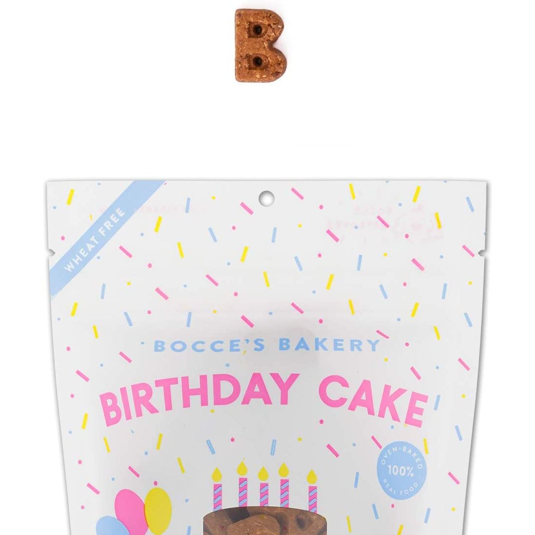 Bocce’s Bakery Birthday Cake Dog Treats All-Natural Peanut Butter Vanilla Biscuits