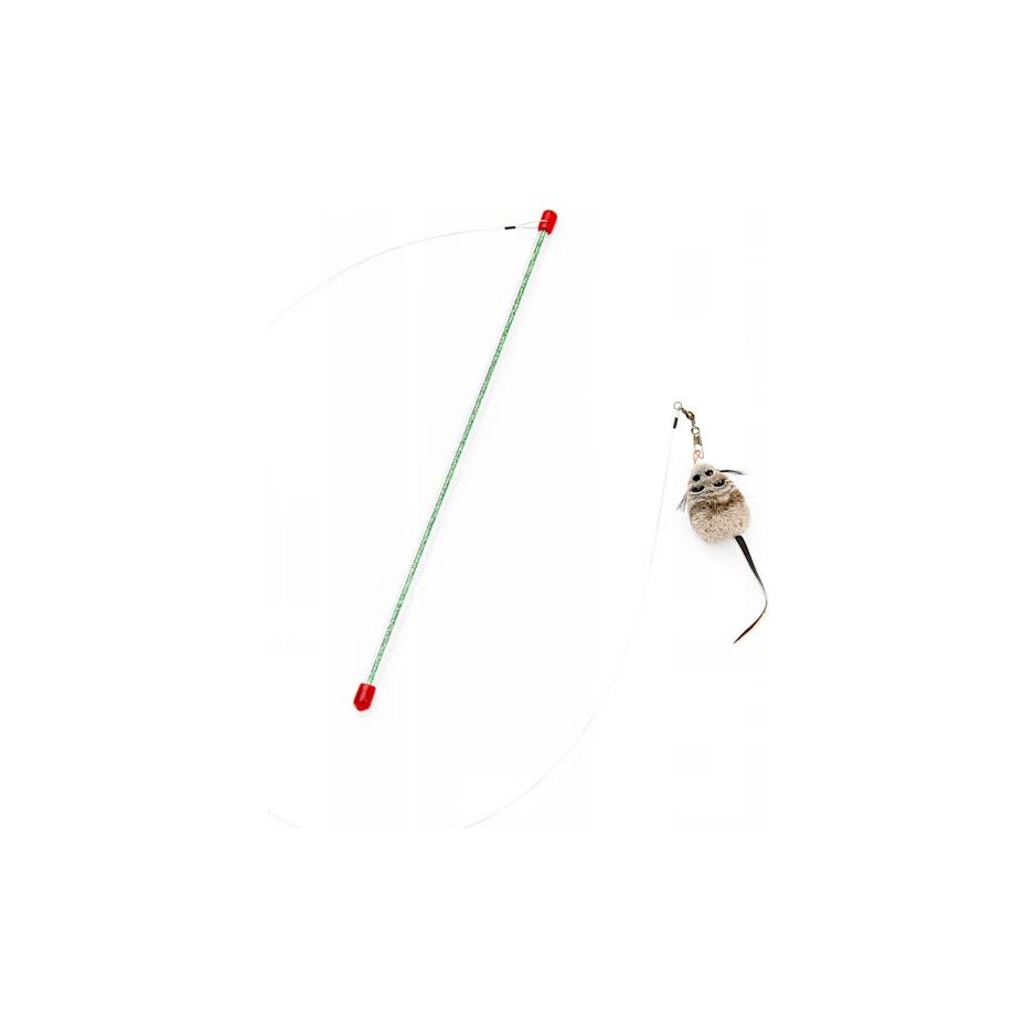 Go Cat Cat Catcher Teaser Wand with Mouse Cat Toy