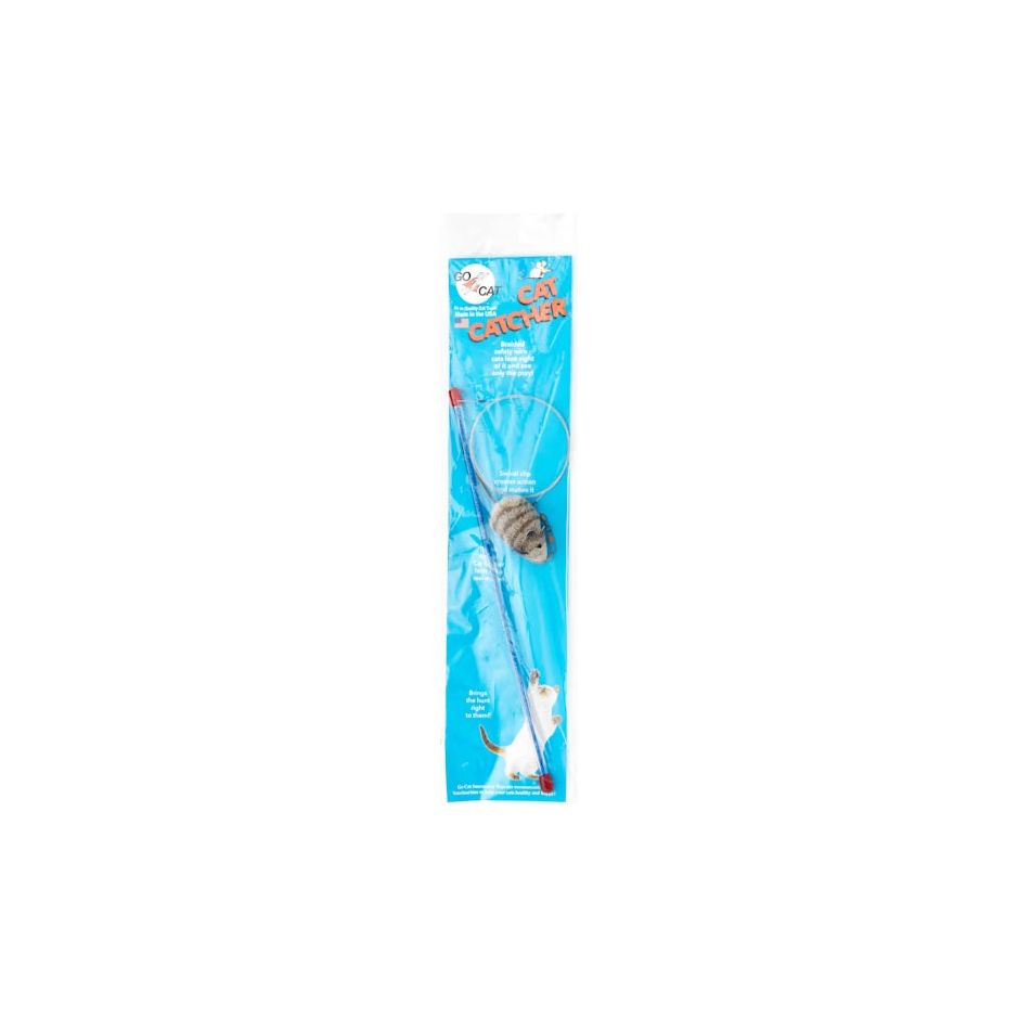 Go Cat Cat Catcher Teaser Wand with Mouse Cat Toy