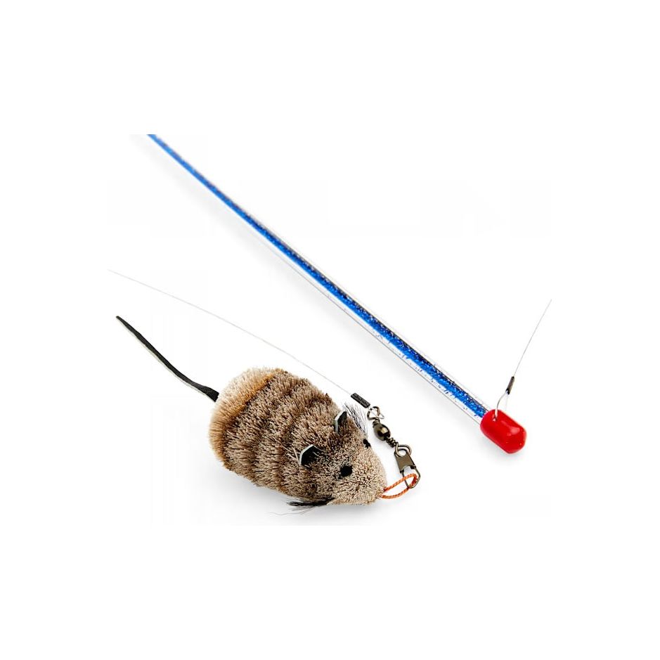 Go Cat Cat Catcher Teaser Wand with Mouse Cat Toy