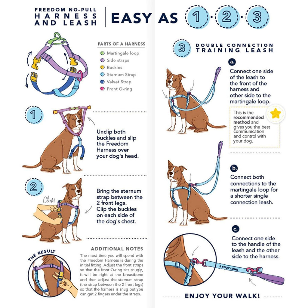 Freedom No-Pull Dog Harness Purple