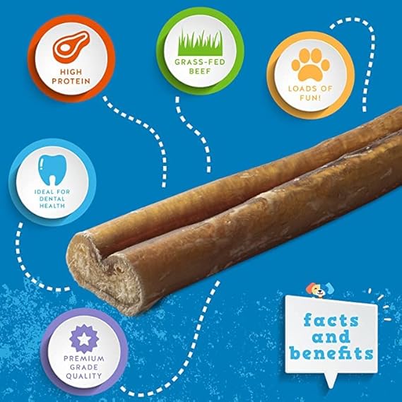 Jack & Pup 12 inch Thick Bully Sticks (3 Pack)