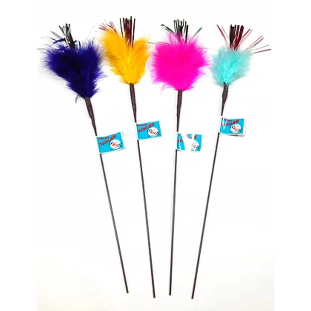 Go Cat 18" Sparkling Tickler Feather Wand Cat Toy