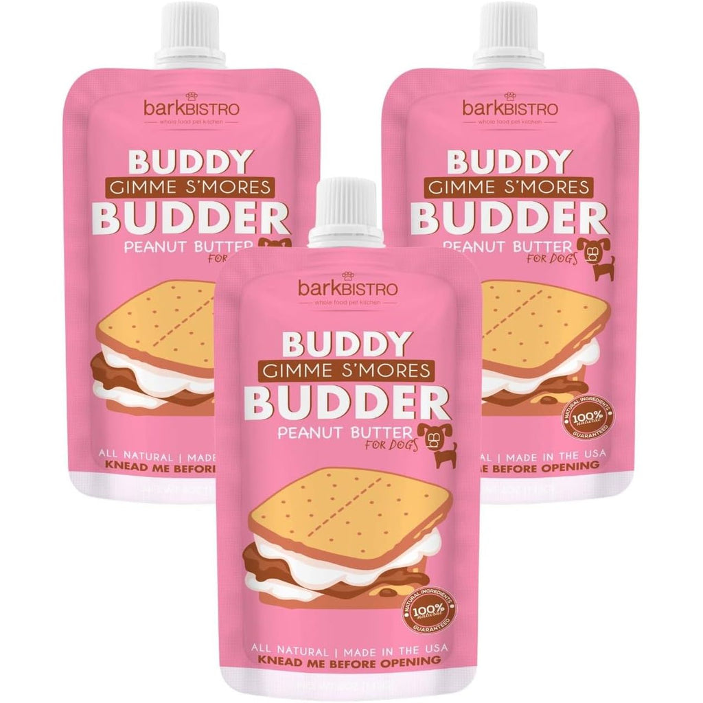 Bark Bistro Gimme S'More Buddy Budder Squeeze Packs — Trio, 3 x 4 oz