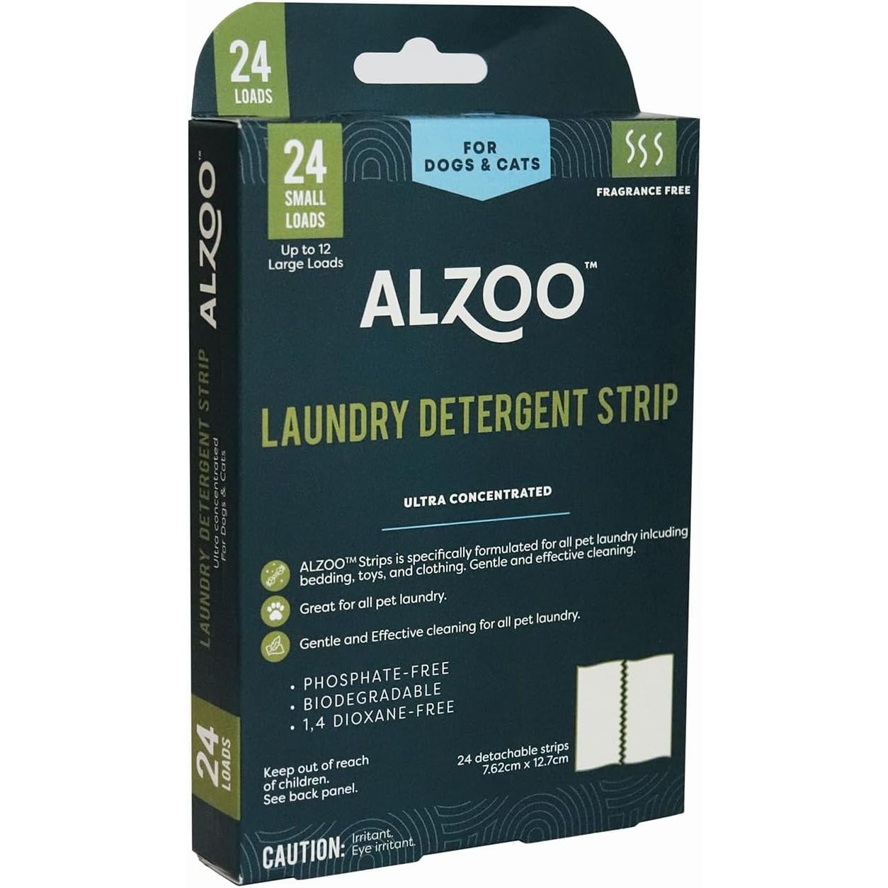 ALZOO Laundry Detergent Strips For Pet Laundry, 12 Sheets