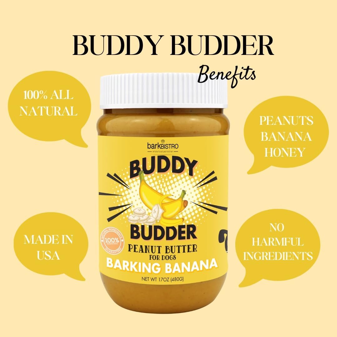 Bark Bistro Barking Banana Buddy Budder 17oz jar