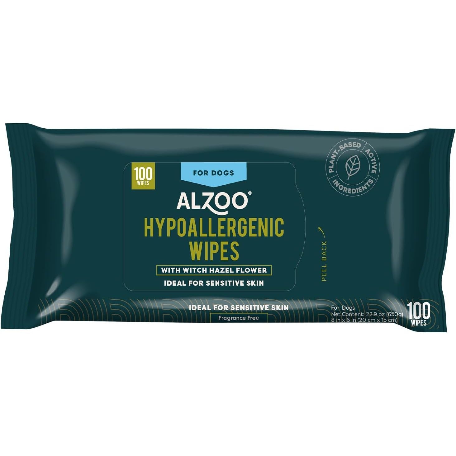 ALZOO Plant-Based Grooming Hypoallergenic Wipes for Dogs
