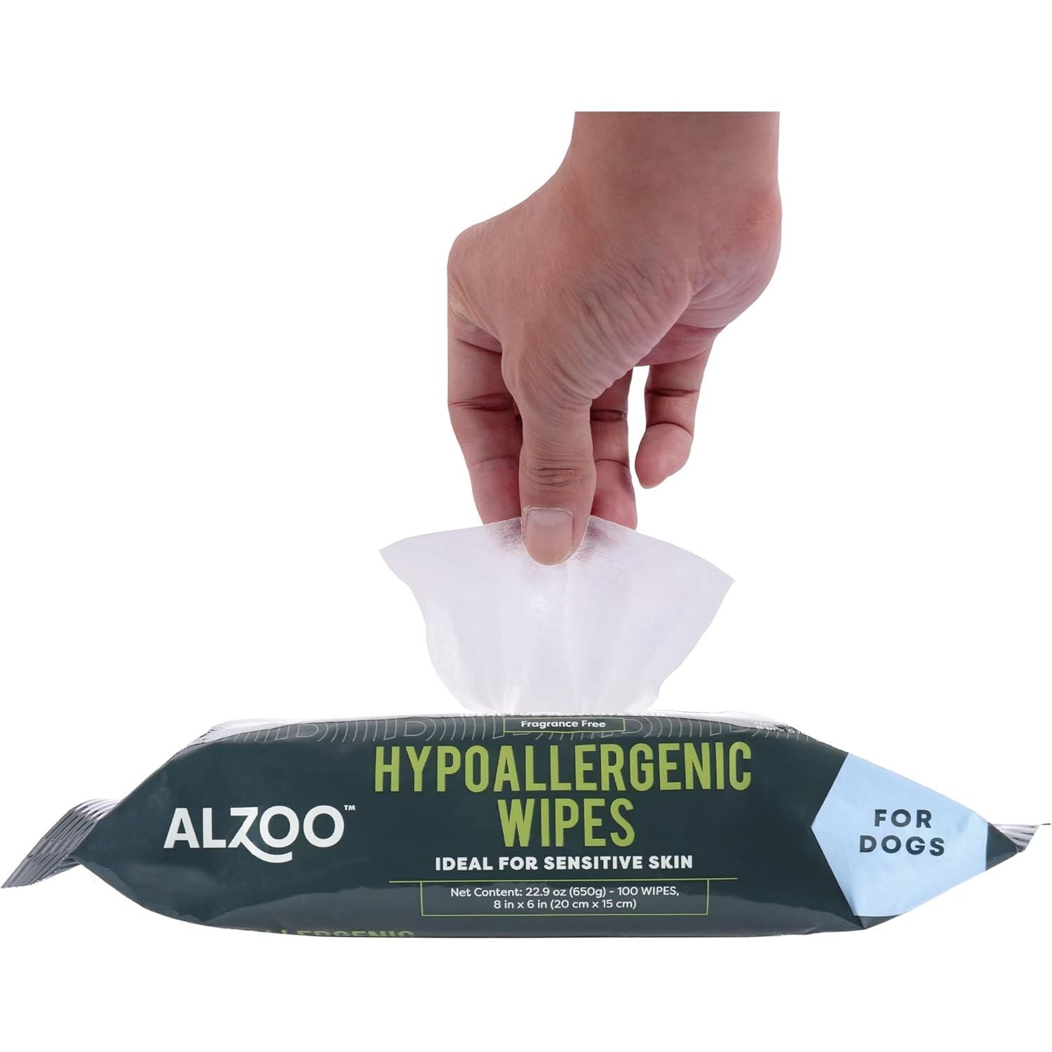 ALZOO Plant-Based Grooming Hypoallergenic Wipes for Dogs