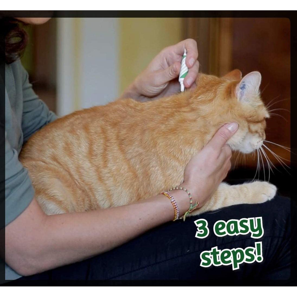 ALZOO Flea & Tick Repellent Squeeze-On for Cats - Pack of 3