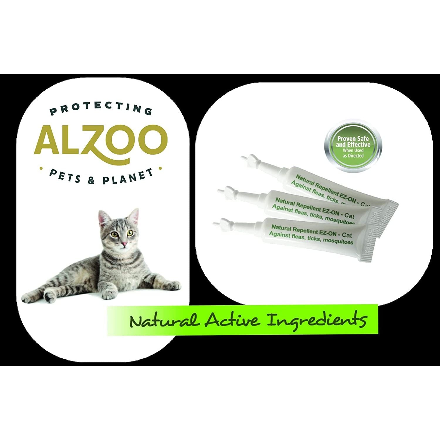 ALZOO Flea & Tick Repellent Squeeze-On for Cats - Pack of 3