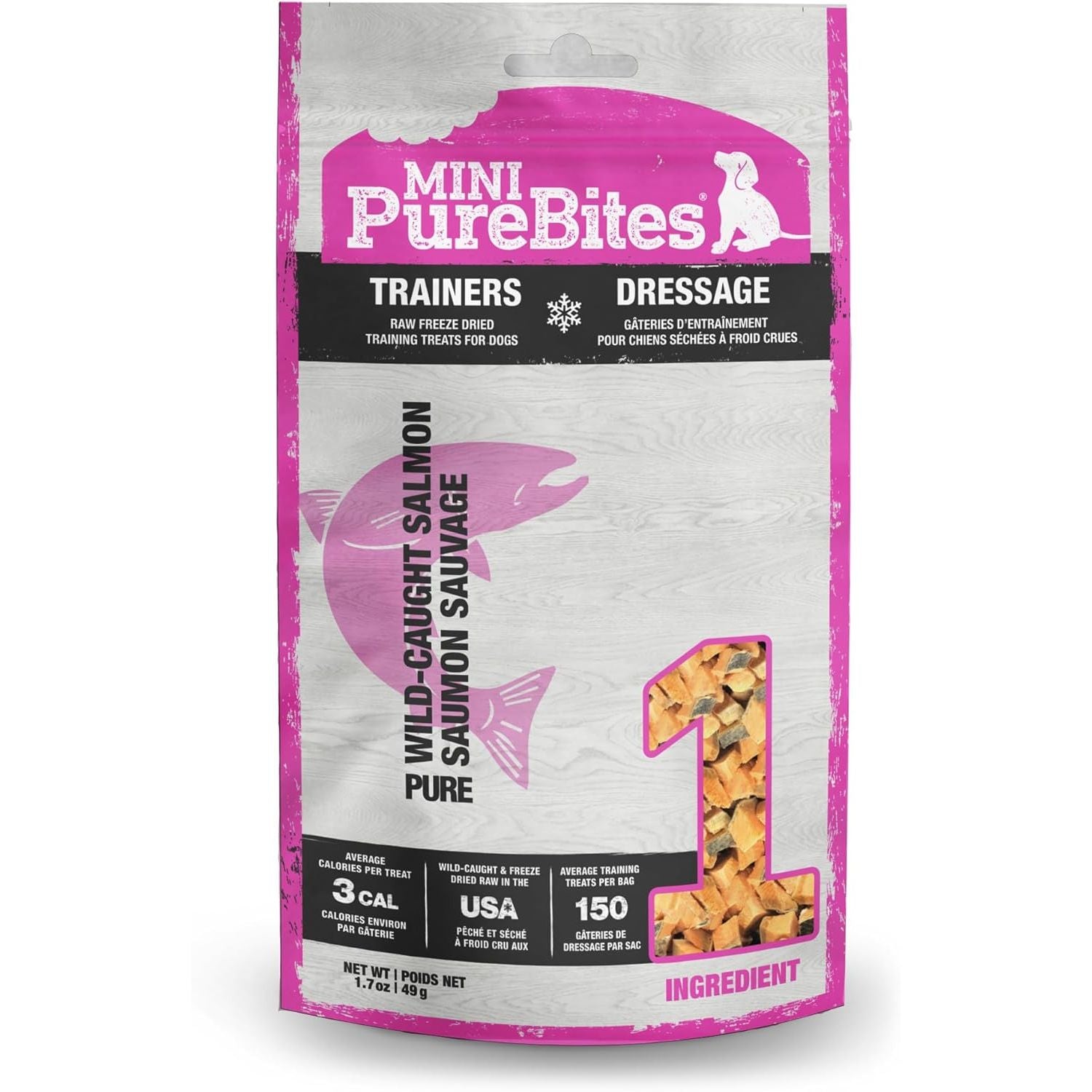 Mini PureBites Salmon Freeze Dried Dog Treats 1.7oz