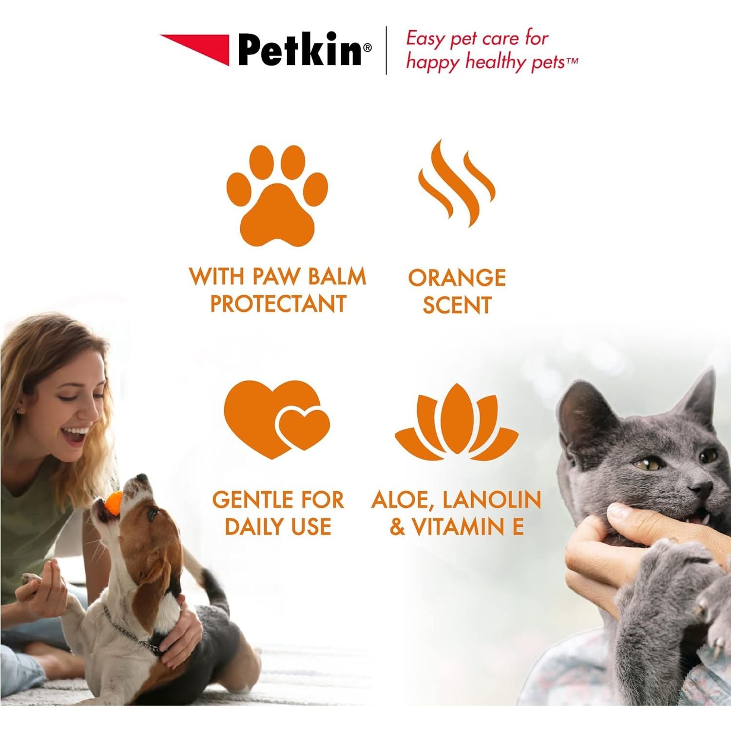 Petkin Big N' Thick Paw Wipes for Dogs 100 ct