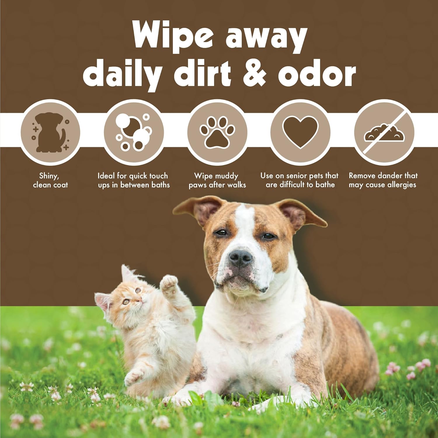 Petkin Mega Value Oatmeal Wipes (200 Count)