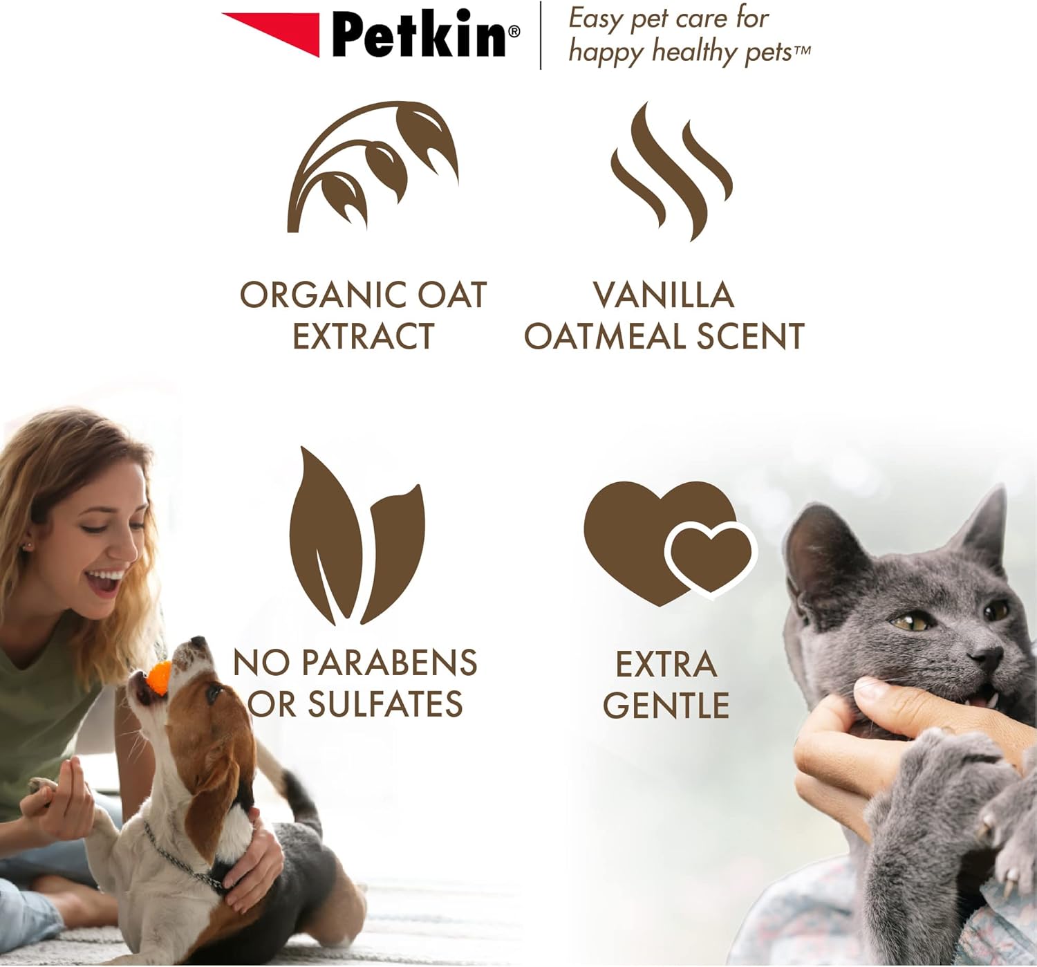 Petkin Mega Value Oatmeal Wipes (200 Count)