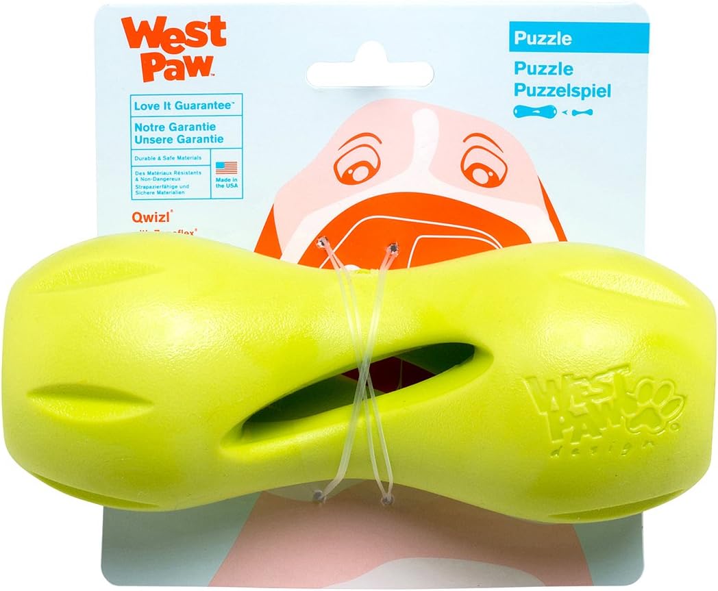 West Paw Zogoflex Qwizl Interactive Treat Dispensing Dog Toy, Large