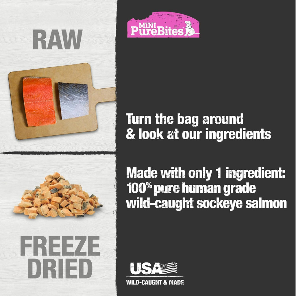 Mini PureBites Salmon Freeze Dried Dog Treats 1.7oz