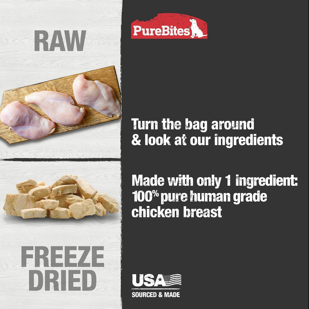 PureBites Freeze-Dried Chicken Dog Treats — Single Ingredient