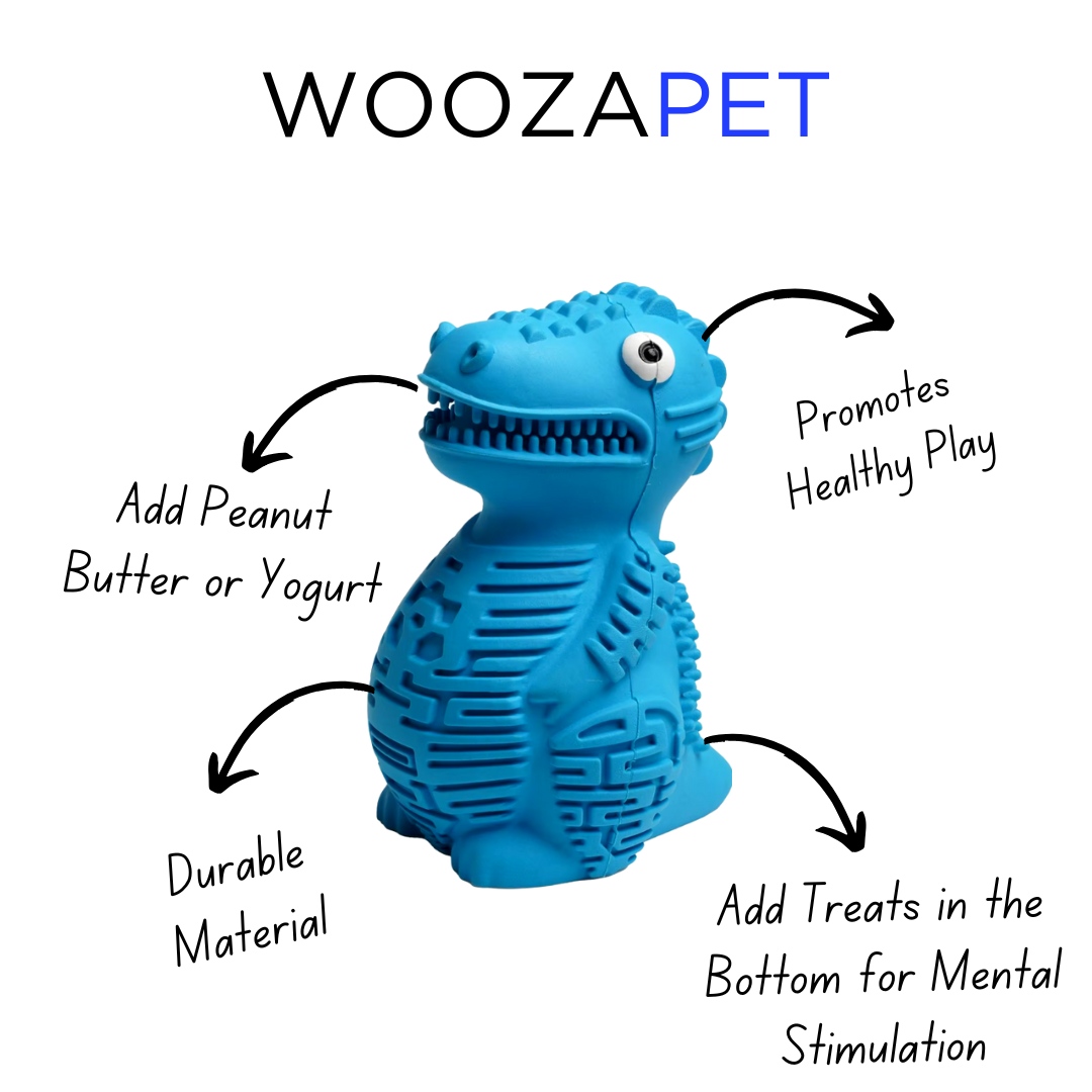 WOOZAPET Topplesaurus Slow Feeder & Treat Dispenser