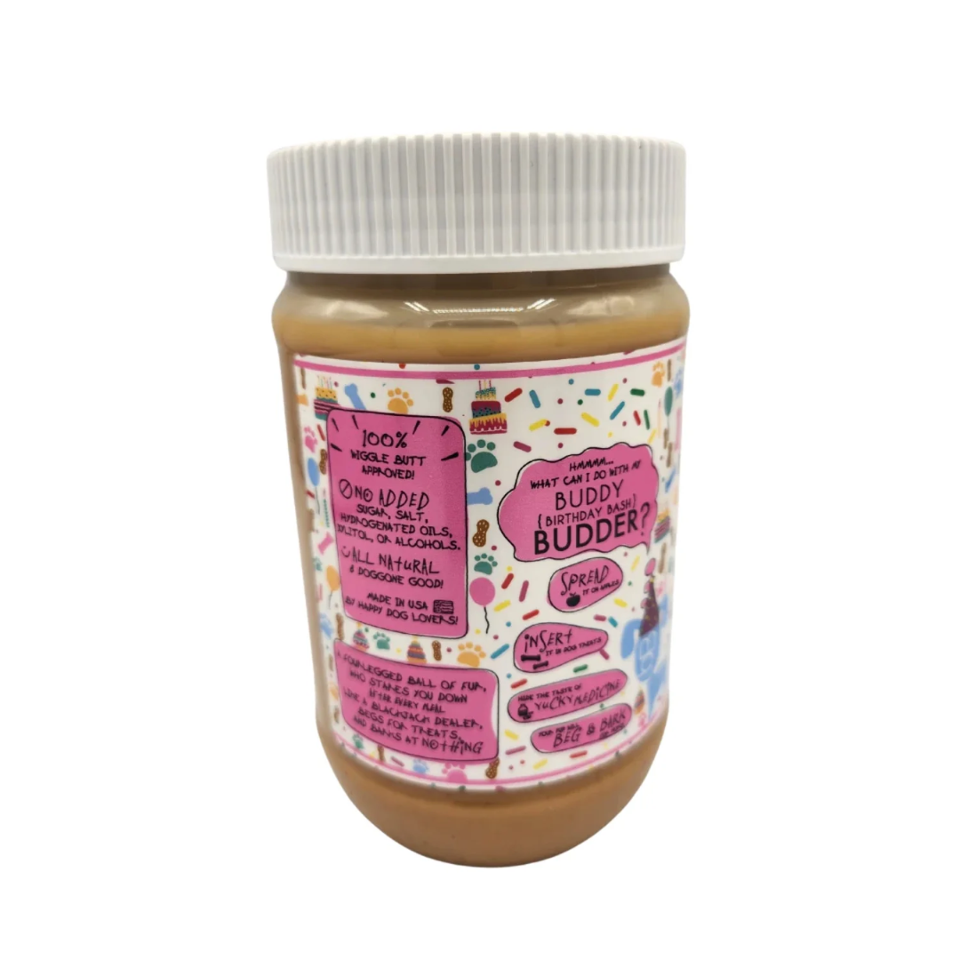 Bark Bistro Birthday Bash Buddy Budder 17oz jar