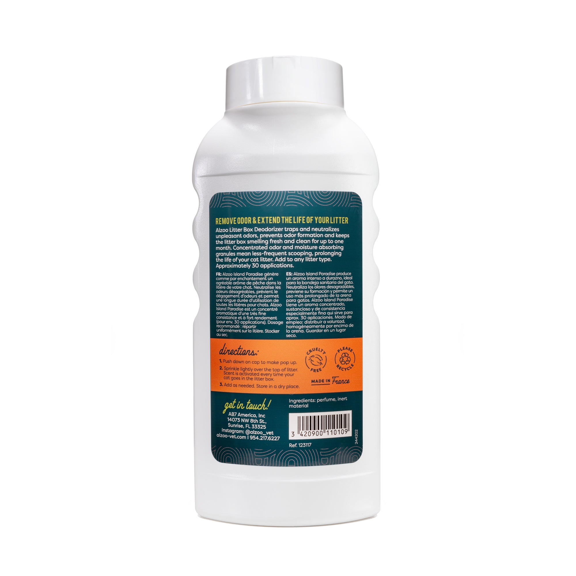 ALZOO Litter Box Deodorizer for Cats - Island Paradise 26oz.