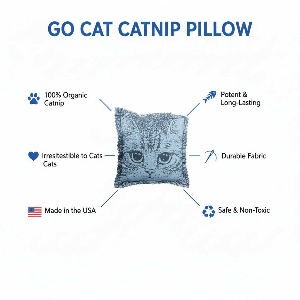 Go Cat Catnip Pillow Cat Toy