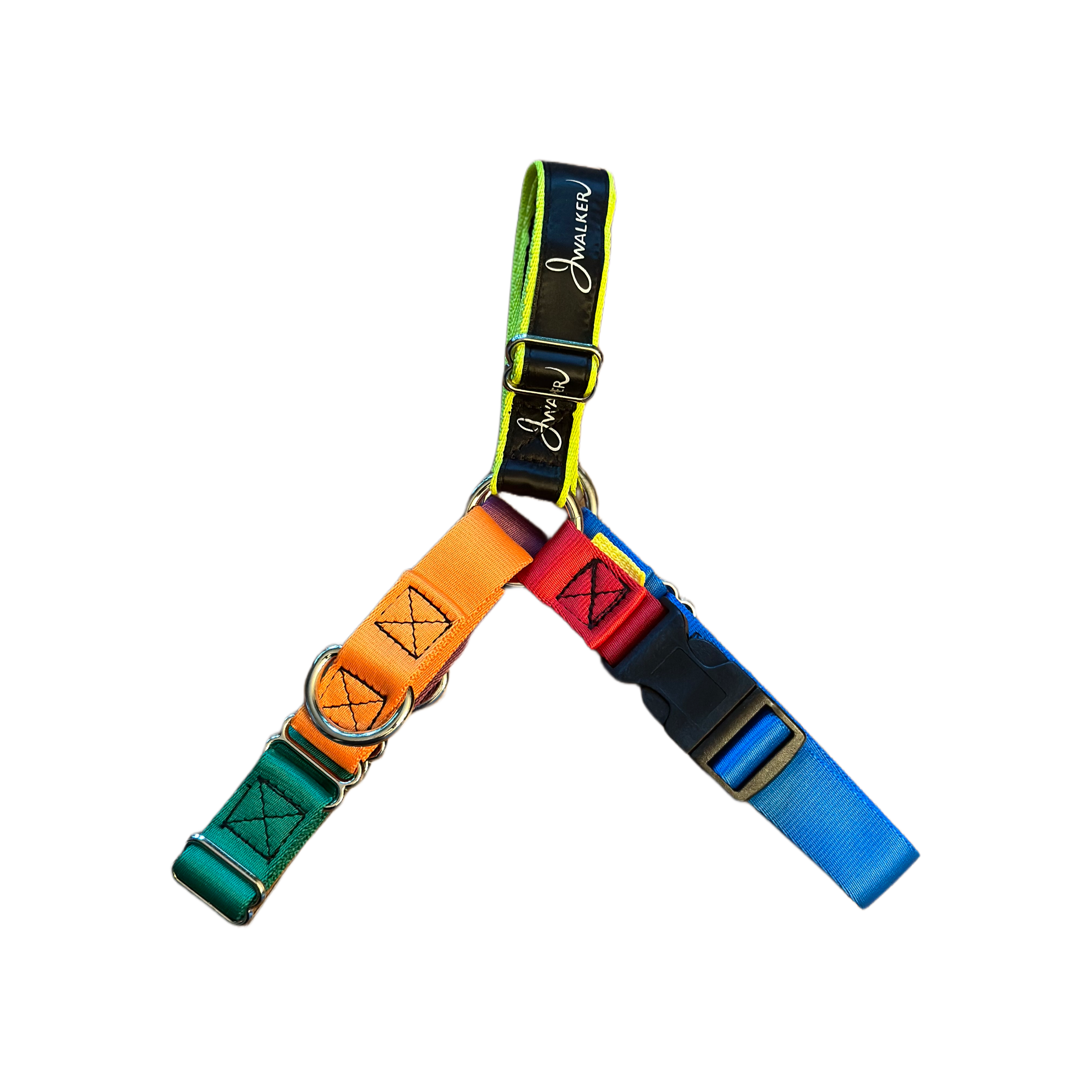 JWalker Side Attachment No-Pull Dog Harness, Rainbow
