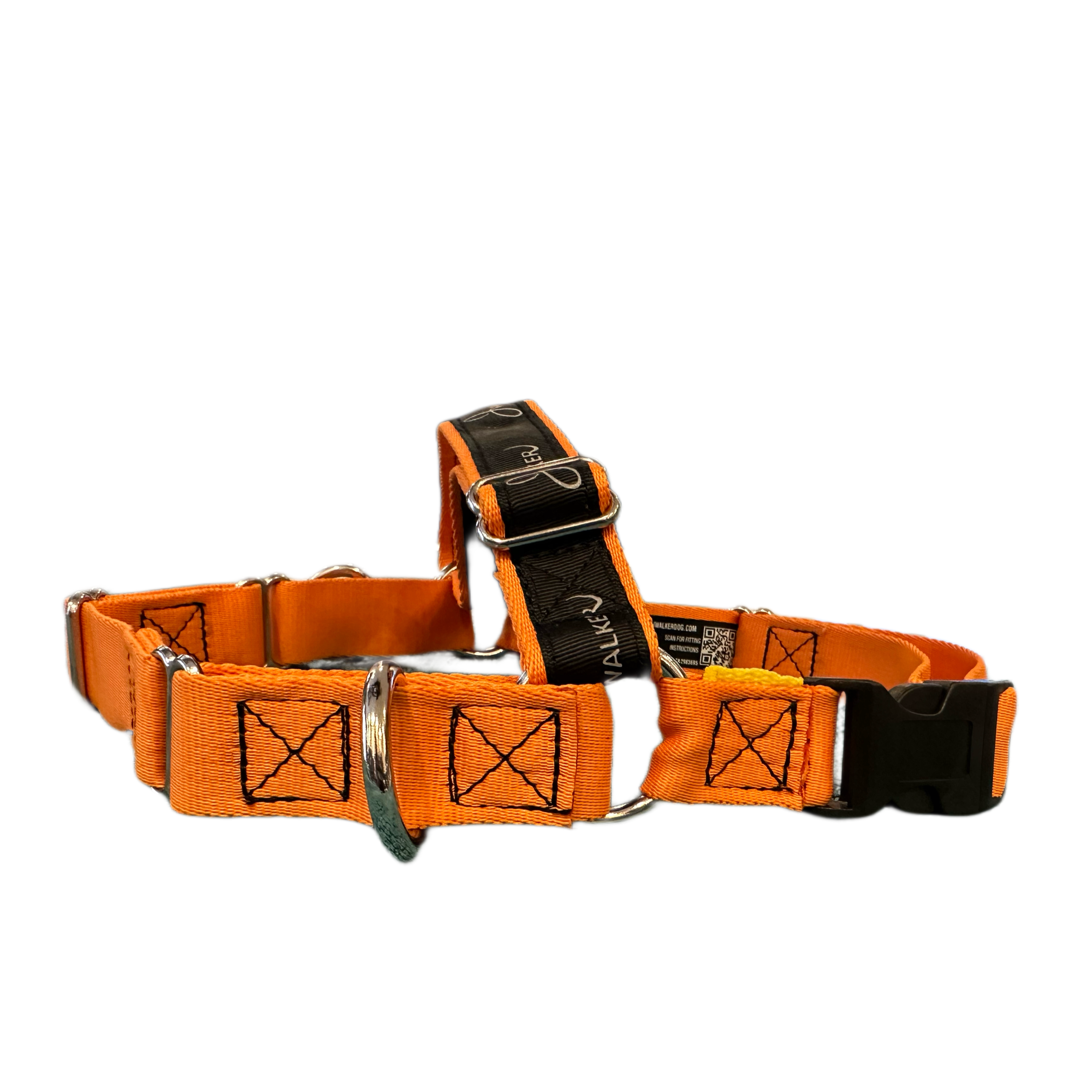 JWalker Side Attachment No-Pull Dog Harness, Tangerine Orange
