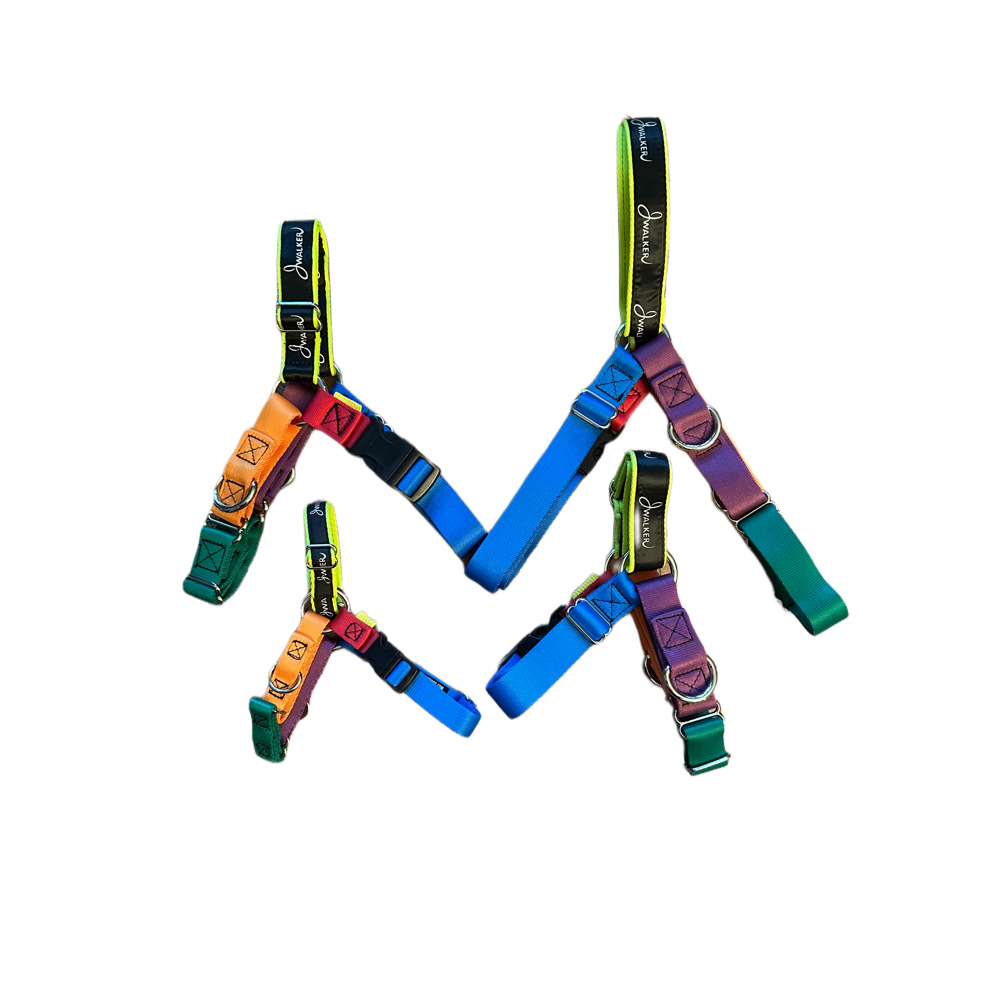 JWalker Side Attachment No-Pull Dog Harness, Rainbow