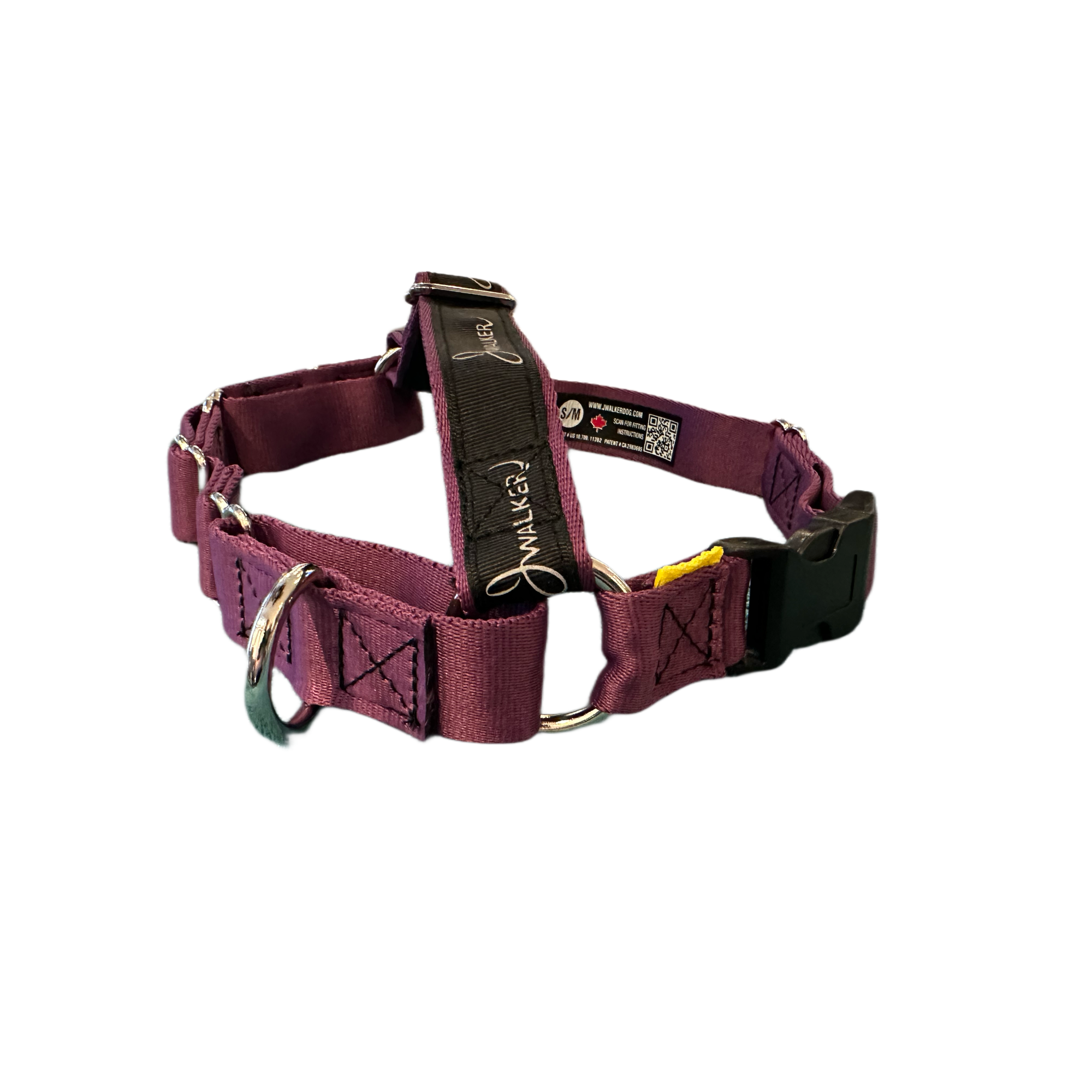 JWalker Side Attachment No-Pull Dog Harness, Eggplant