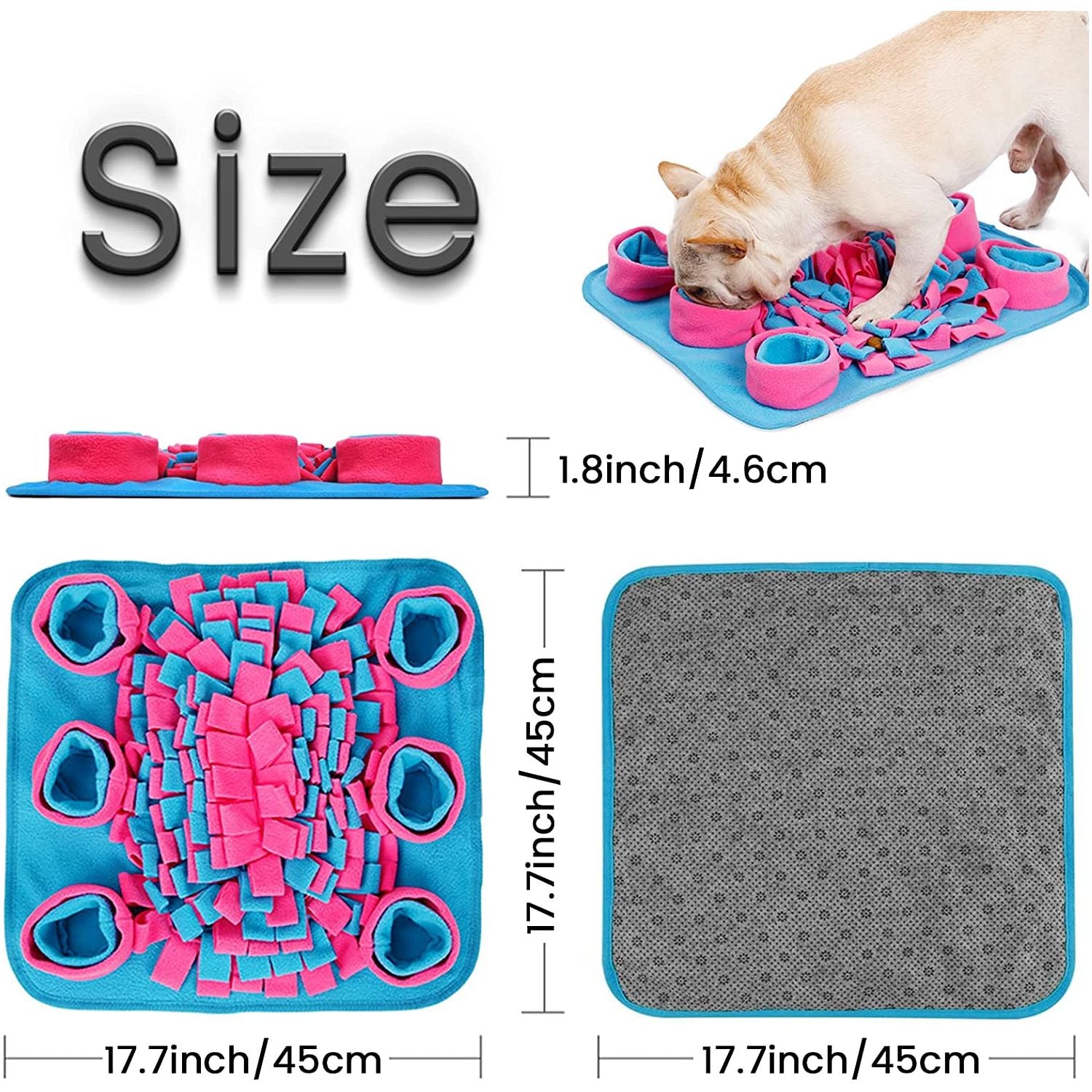 WOOZAPET Snuffle Mat Boredom Buster Interactive Puzzle Feeding Mat for Dogs
