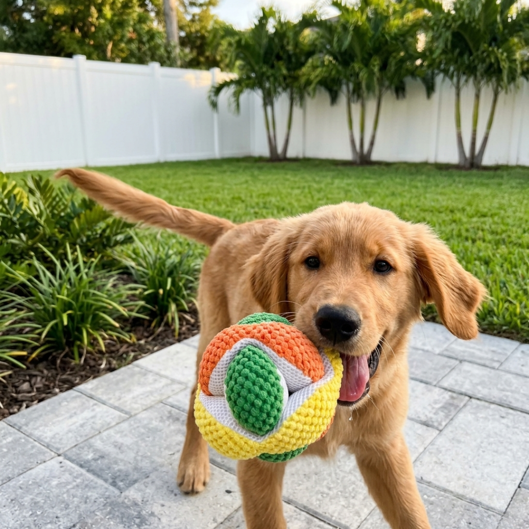 Spunky Pup The Tangle Stuffie — Interactive Treat-Dispensing Plush Dog Toy