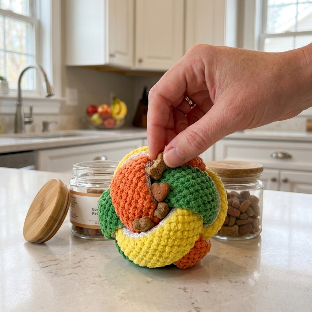 Spunky Pup The Tangle Stuffie — Interactive Treat-Dispensing Plush Dog Toy