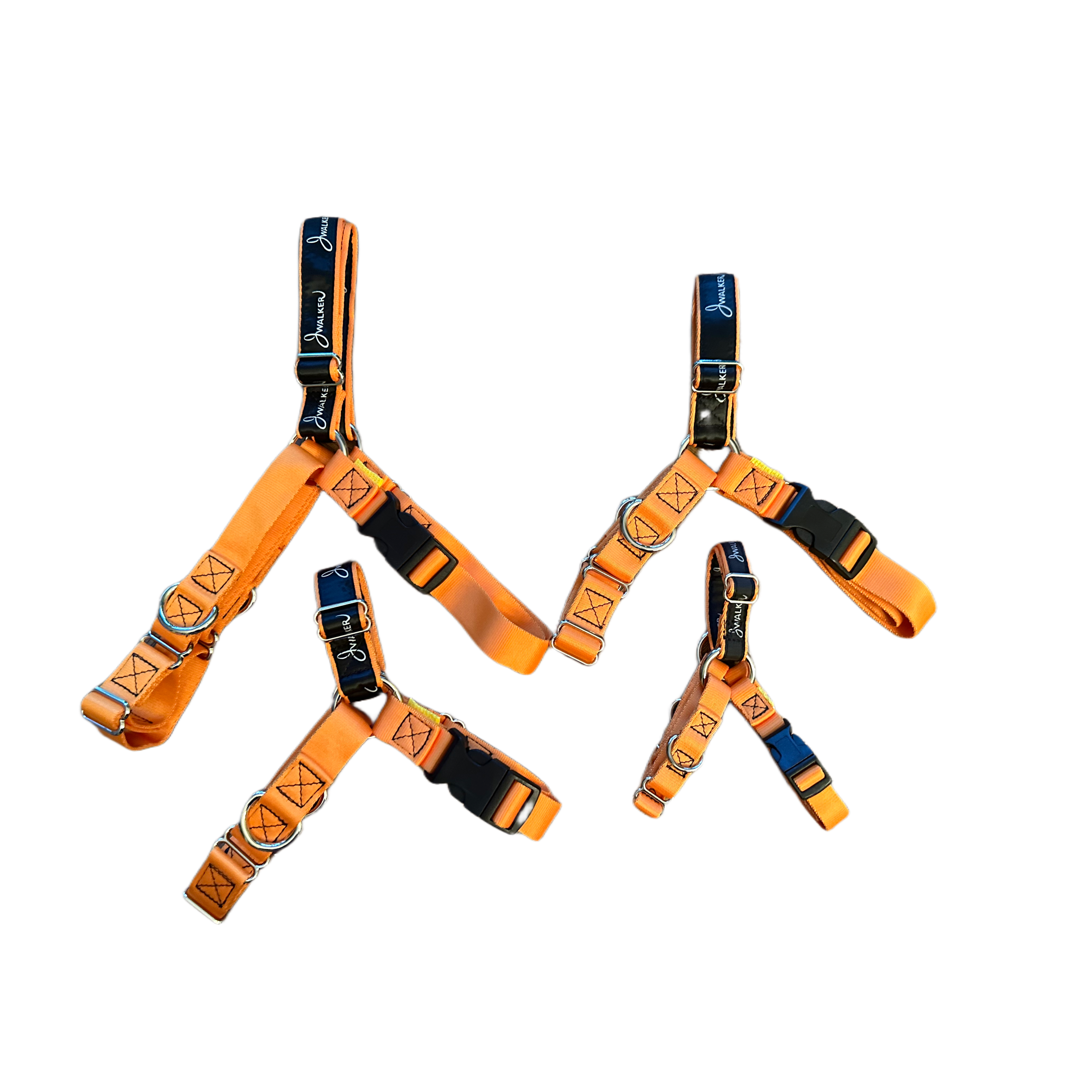 JWalker Side Attachment No-Pull Dog Harness, Tangerine Orange