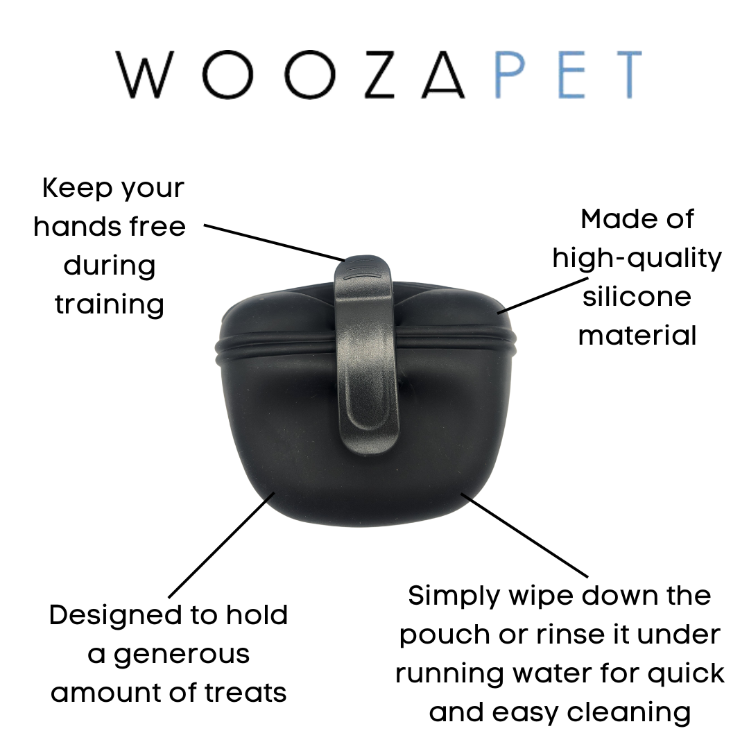 WOOZAPET Silicone Dog Trainer Treat Clip-On Pouch