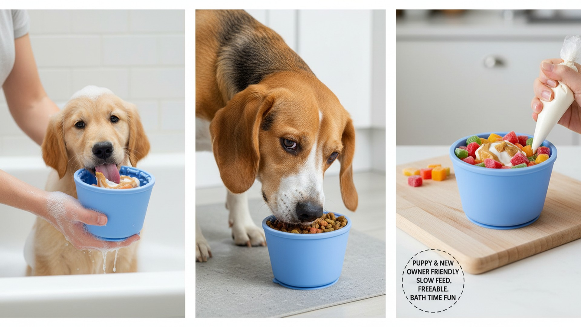 WOOZAPET Buddy Bowl Dog Slow Feeder Lick Bowl